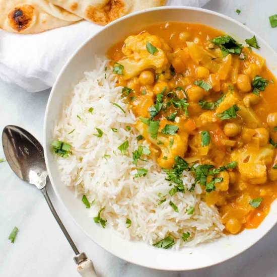 Chickpea and Cauliflower Curry