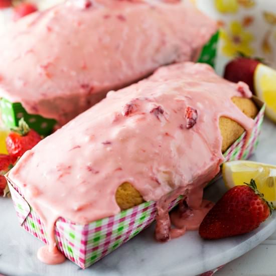 Strawberry Lemonade Pound Cake