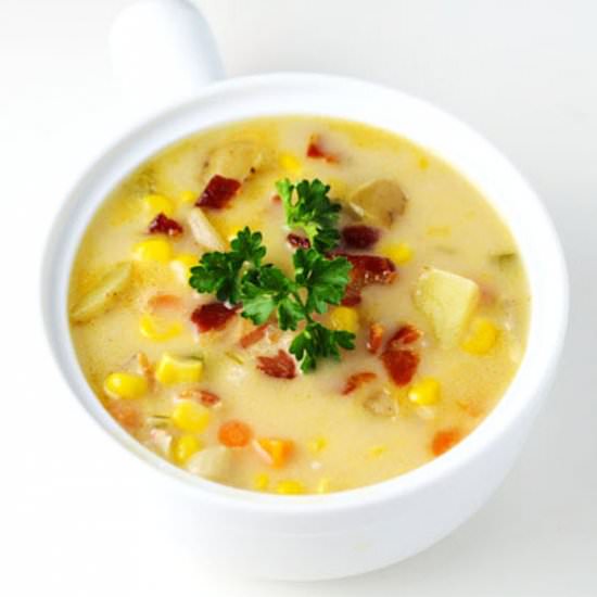 Southern Style Corn Chowder with Bacon