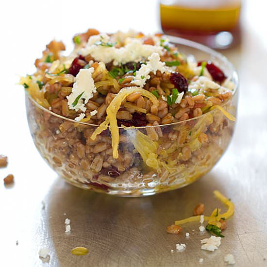 Farro and Spaghetti Squash Salad