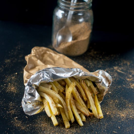 Jamaican jerk sweet potato fries