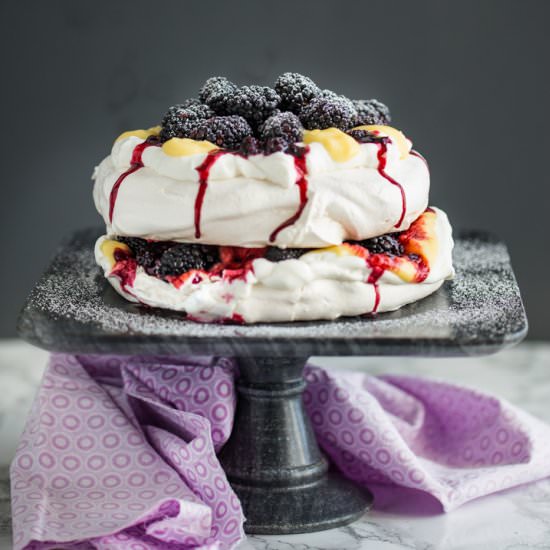 Blackberry Lemon Pavlova