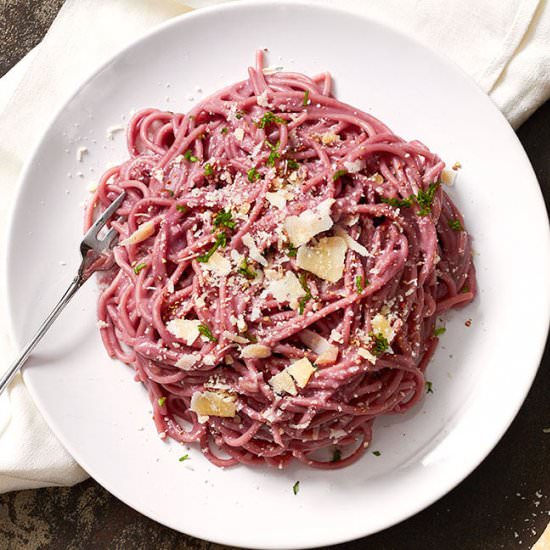 Red Wine Spaghetti and Garlic Sauce