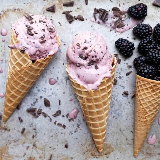 Blackberry-Chocolate Chip Ice Cream