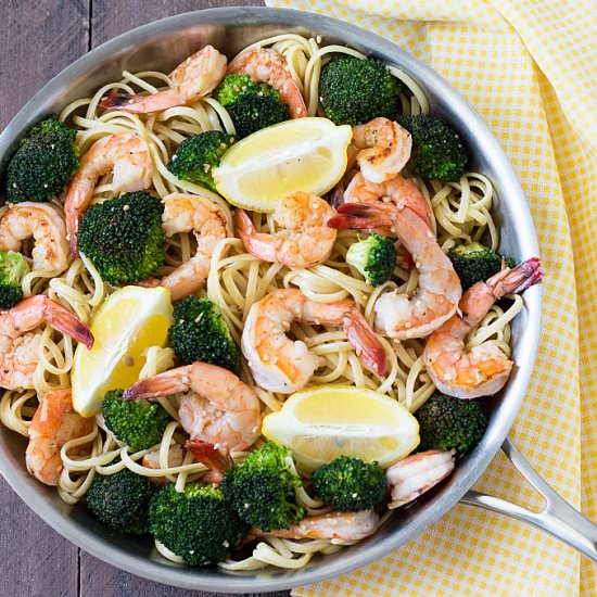 Lemon Broccoli Shrimp Pasta
