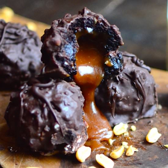 Caramel Brownie Bombs