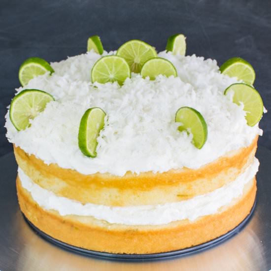 Coconut Key Lime Rum Cake