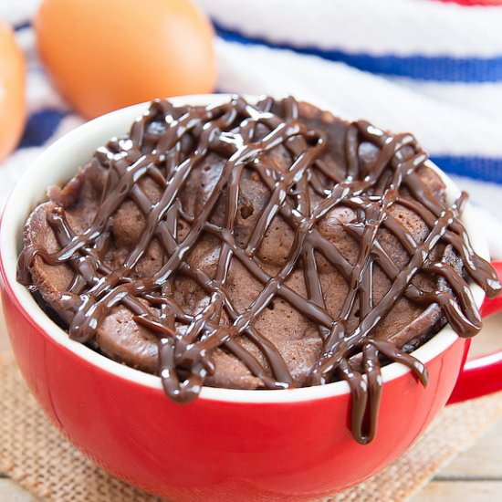 Chocolate Peanut Butter Mug Cake