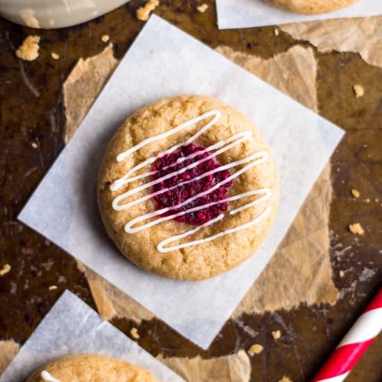 Cranberry Jam Thumbprint Cookies