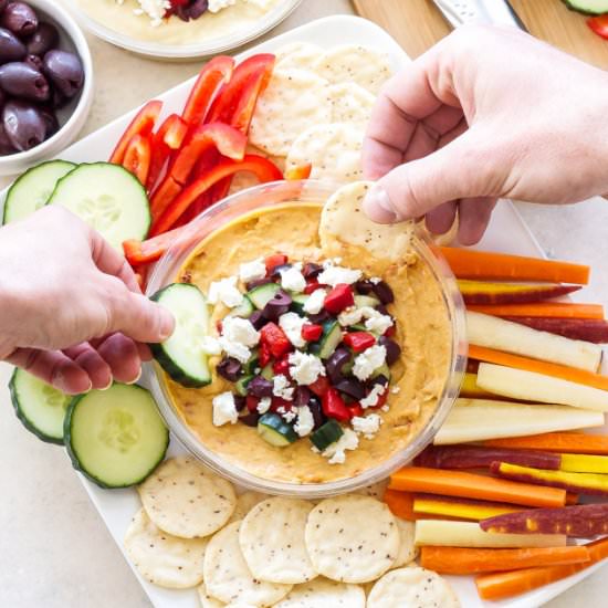 Hummus with Greek Toppings