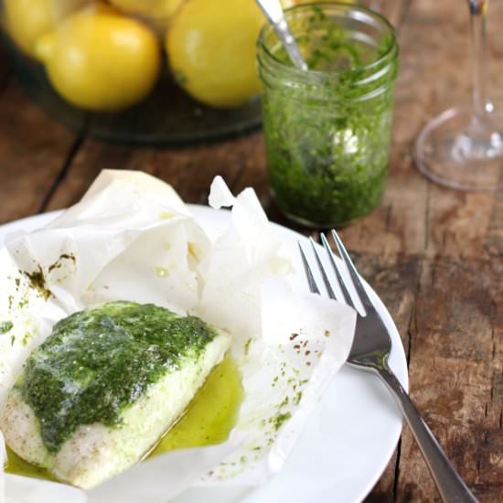 Halibut en Papillote