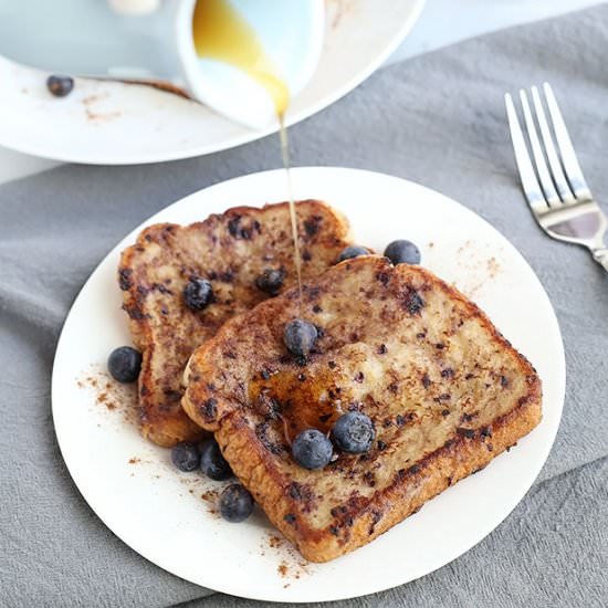 Vegan Blueberry Banana French Toast
