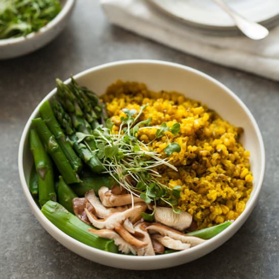 Mung Bean Quinoa Turmeric Bowls