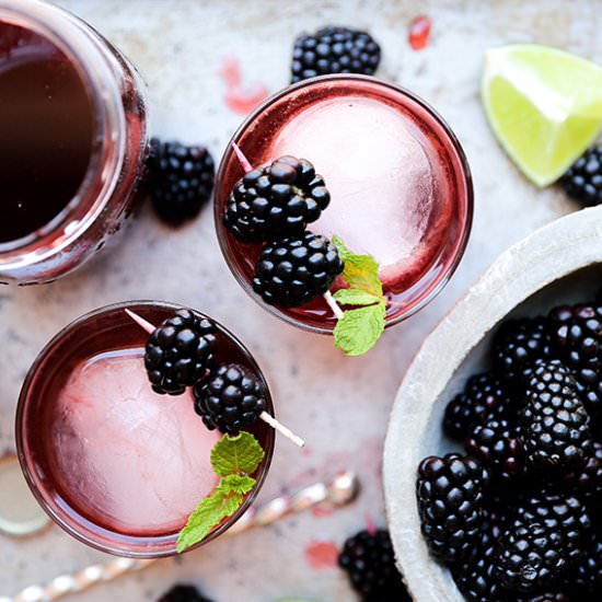 Blackberry-Ginger Shrub Cocktail