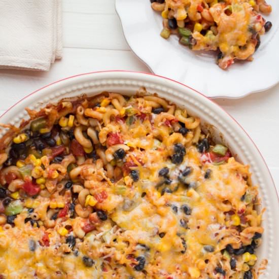 Meatless Cheesy Taco Casserole