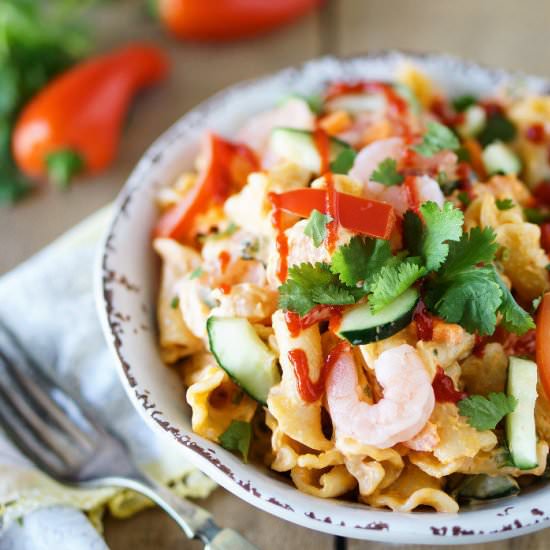 Sriracha Shrimp Pasta Salad
