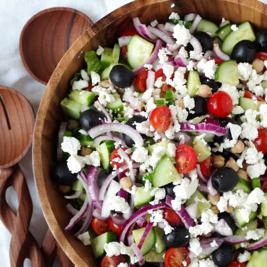 Greek Salad with Lemon Vinaigrette