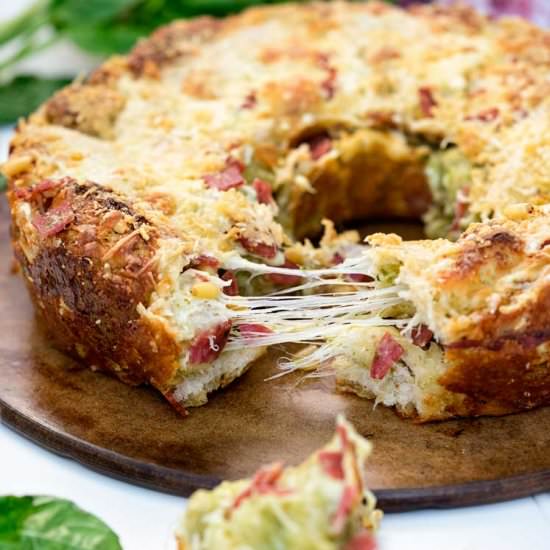 Pull Apart Cheesy Pesto Bread
