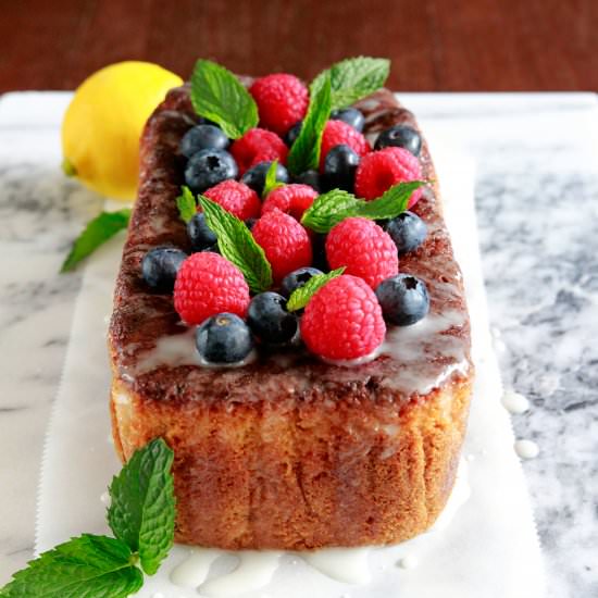Honey Lemon Berry Filled Loaf Cake