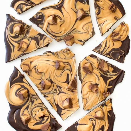 Chocolate Peanut Butter Cup Bark