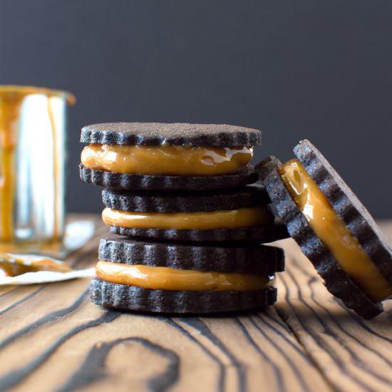 Chocolate Dulce de Leche Cookies