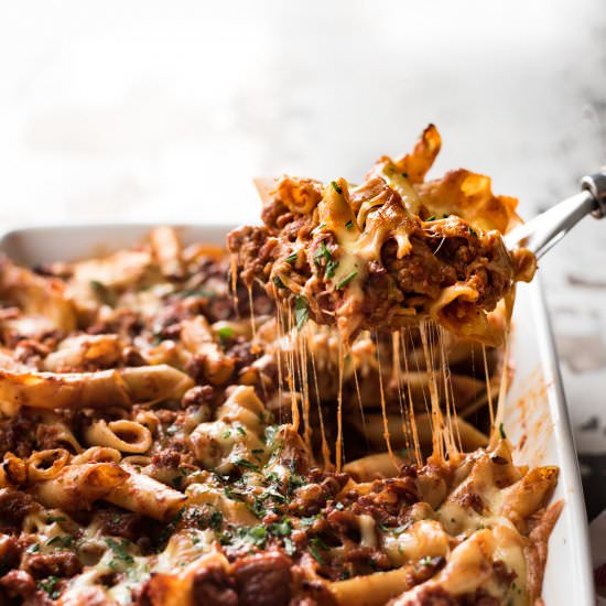 ITALIAN BAKED ZITI WITH SAUSAGE