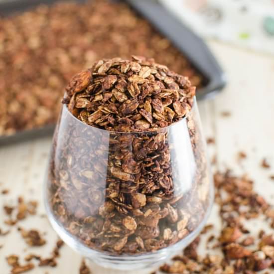 Chocolate Covered Homemade Granola