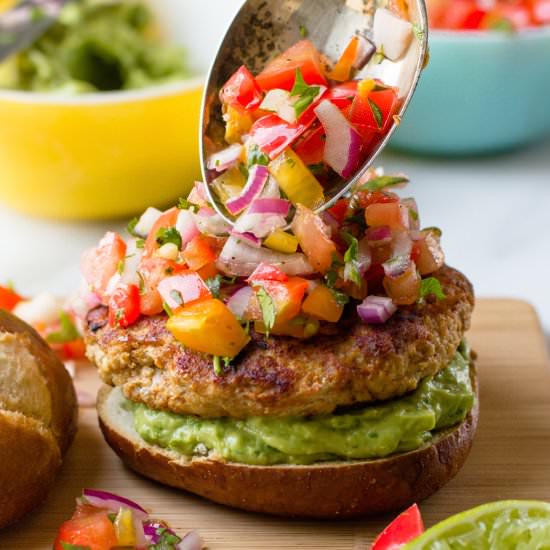 Salsa Chicken Burgers