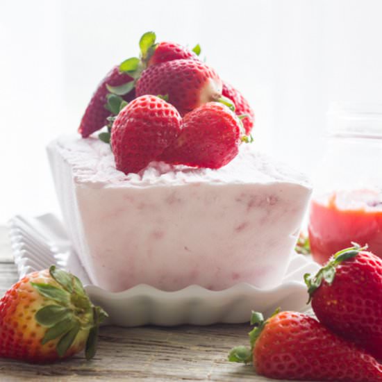 Creamy Strawberry Semifreddo