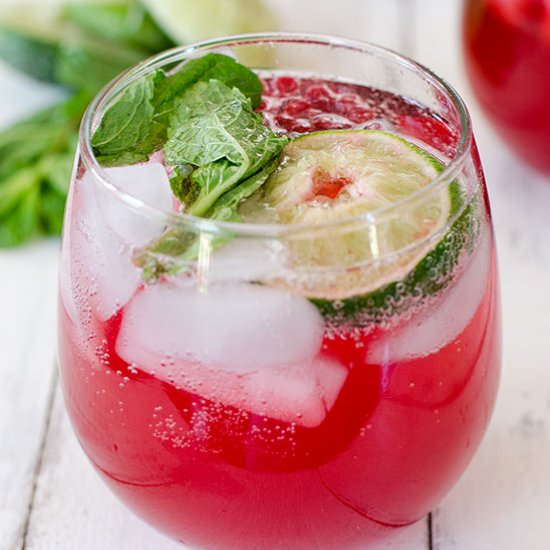 Raspberry Mint Limeade