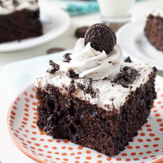 Oreo Poke Cake