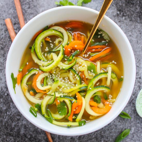 Miso Soup with Vegetable Noodles