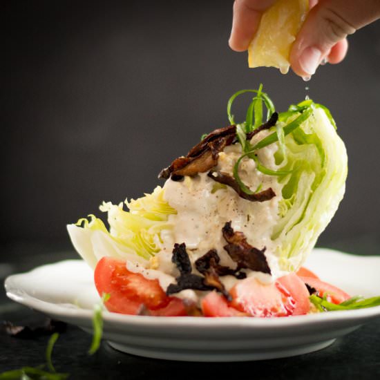 Wedge Salad w/ Shiitake Bacon