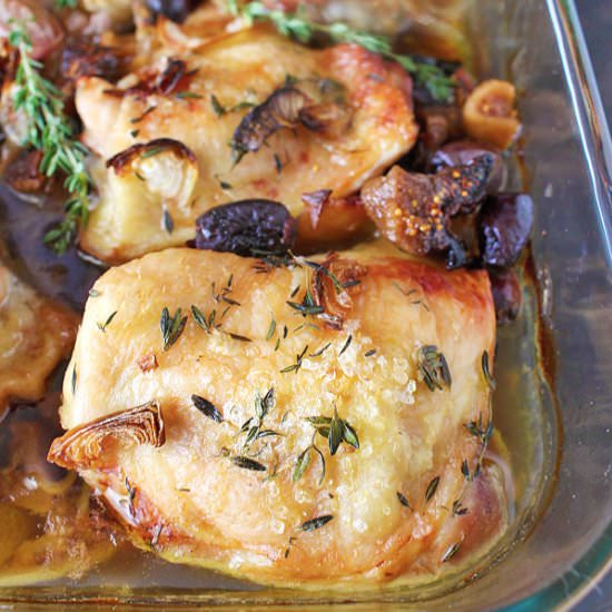 Paleo Roasted Chicken with Figs