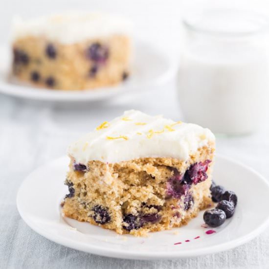 Whole Wheat Blueberry Lemon Cake