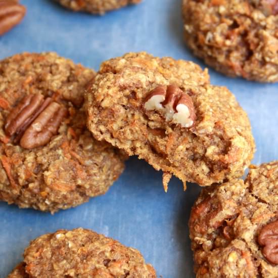 Carrot Oat and Pecan Cookies