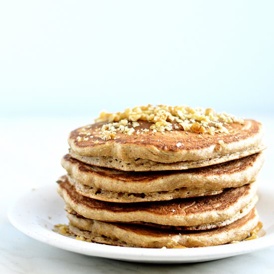 Whole Grain Vegan Fluffy Pancakes