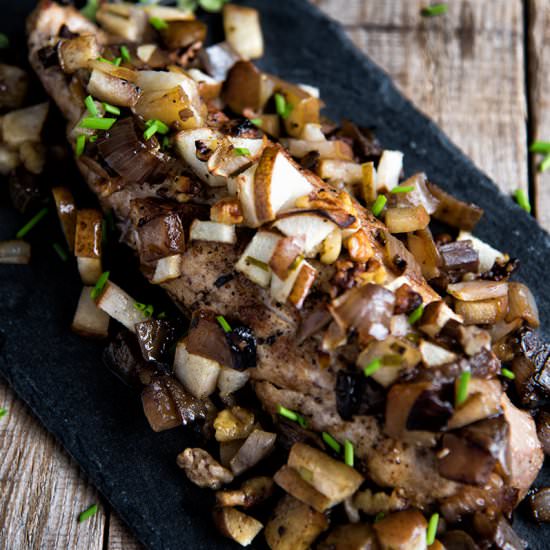 Pork with Warm Pear Salsa