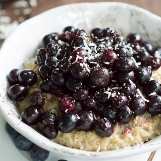 Roasted Blueberry Oatmeal