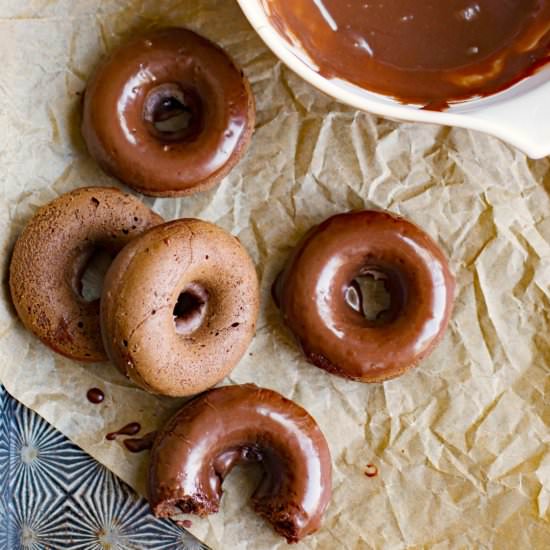 Chocolate Buttermilk Baked Donuts