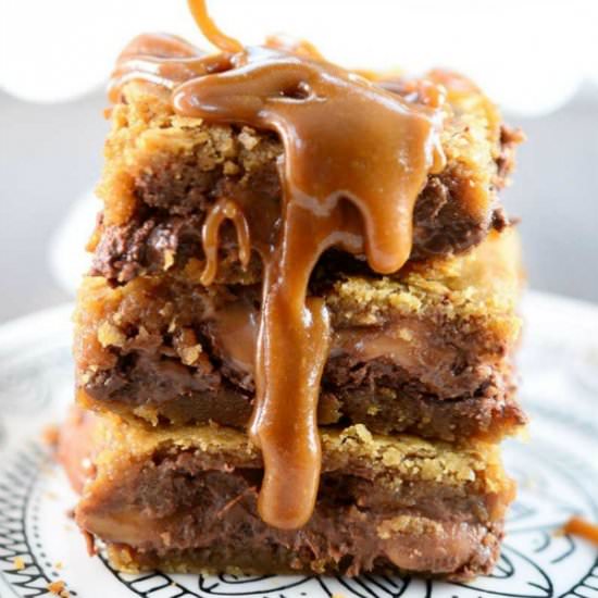 Nutella Rolo Blondies