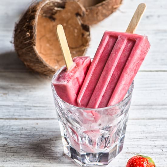 Strawberry Coconut Ice Cream