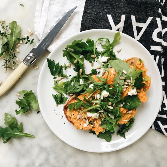 Pumpkin and Feta Bruschetta