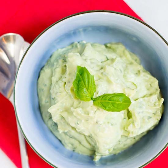Basil Avocado Yogurt Sauce