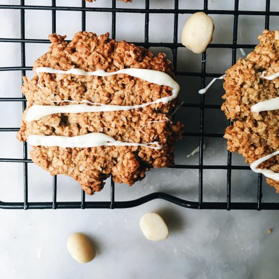 Macadamia and White Chocolate ANZAC