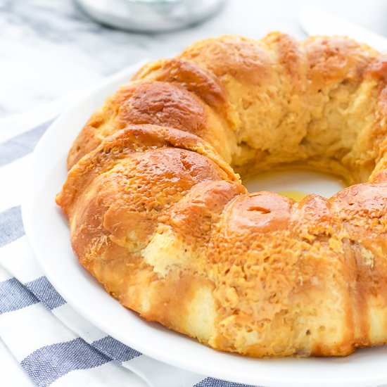 Croissant Creme Caramel Pudding