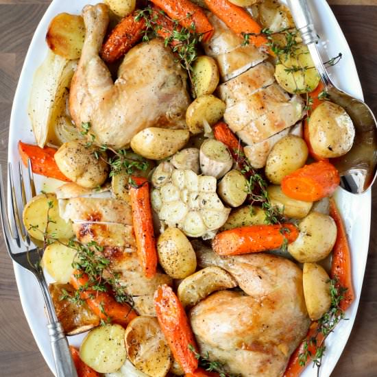 One-Pan Roast Chicken and Veggies