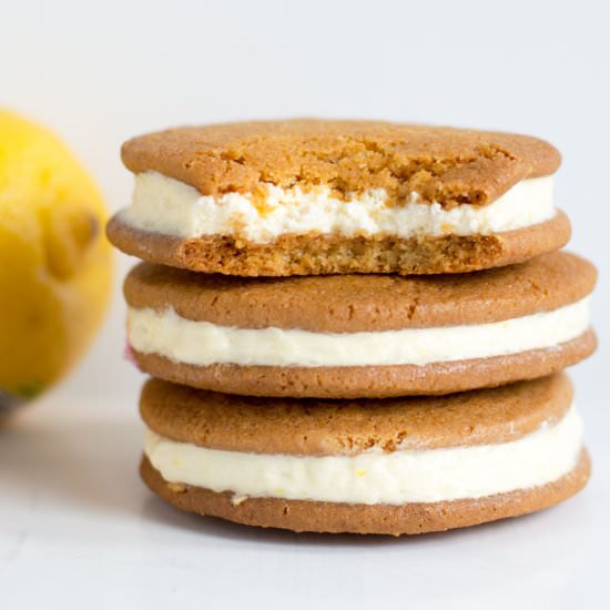 Lemon Cheesecake Sandwich Cookies
