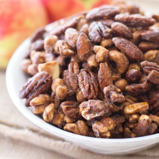 Apple Spice Candied Nuts