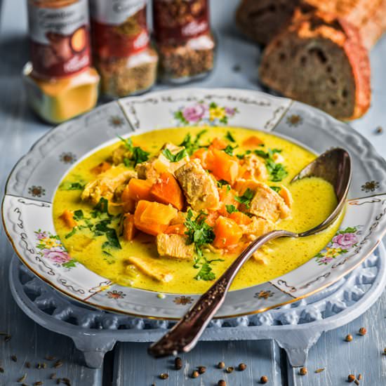 Spicy Chicken, Coconut Soup